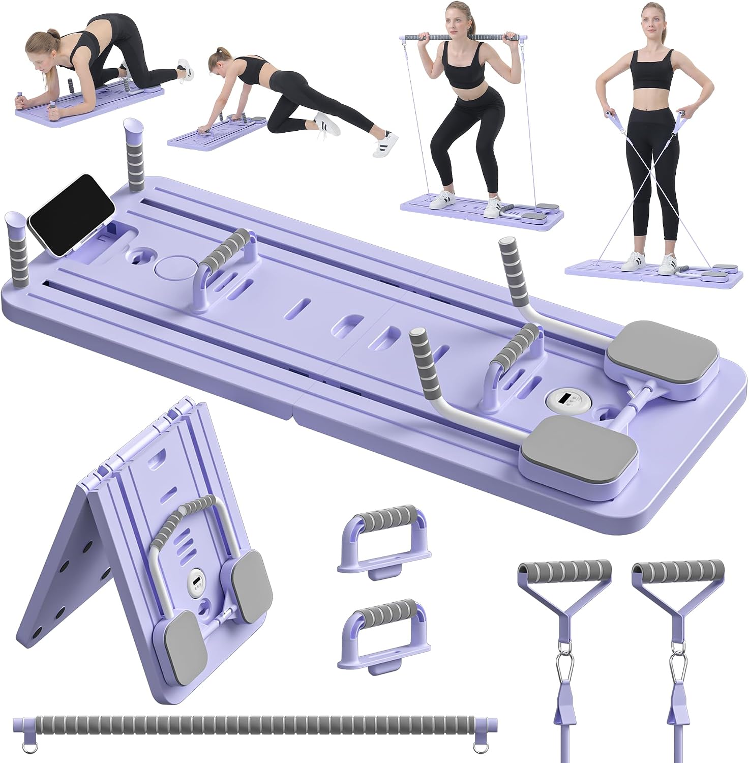 Foldable Pilates reformer board