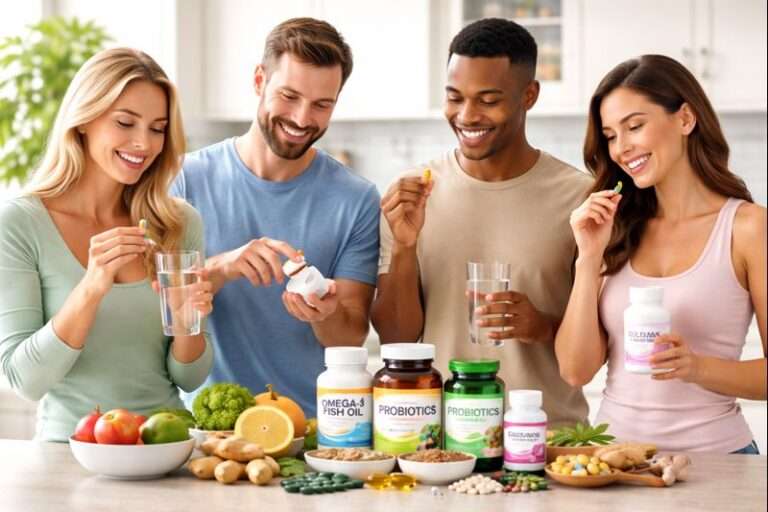 taking vitamins and supplements