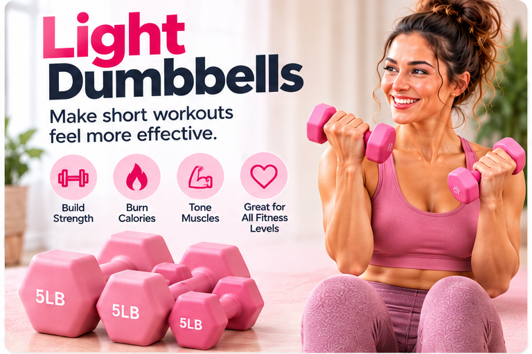 Light dumbbells for home workouts