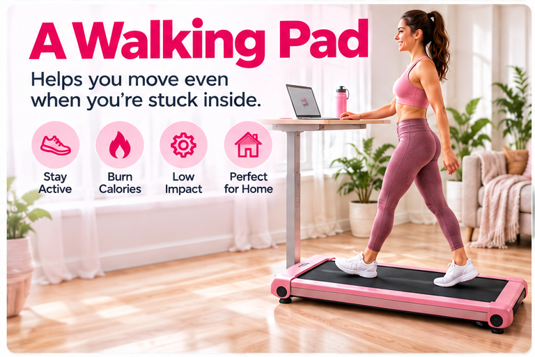 Walking pad for busy moms exercising at home